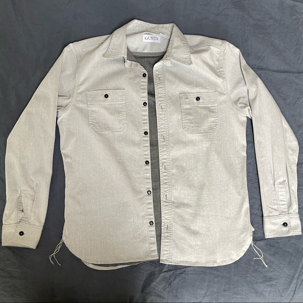 Gustin Cone Mills Salt & Pepper Work Shirt XXL/Slim